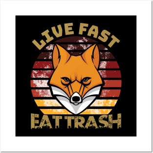 Live Fast Eat Trash Possum Posters and Art